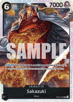 Sakazuki (OP02-099) Paramount War Foil - Game Nerdz