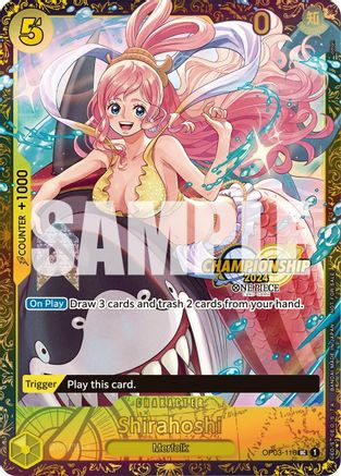 Shirahoshi (October Championship 2024 Online Regional) (OP03-116) One Piece Promotion Cards Foil - Game Nerdz Shirahoshi (October Championship 2024 Online Regional) (OP03-116) One Piece Promotion Cards Foil - Game Nerdz