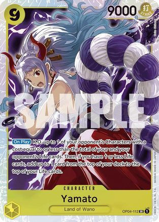 iPad - yamato  One Piece Wings Captain Yamato Leader Alt Art OP06-022 PSA