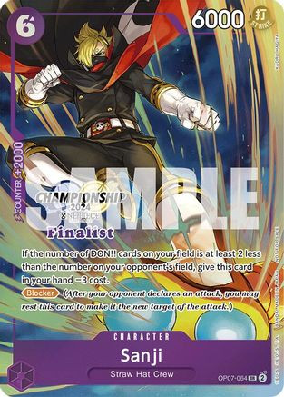 Sanji (Championship 2024 Finalist Card Set) (OP07-064) One Piece