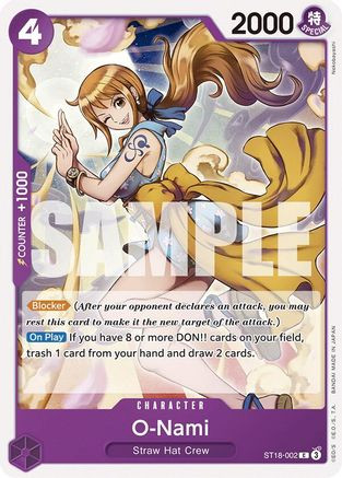 nami O-Nami (ST18-002) Starter Deck 18: PURPLE Monkey.D.Luffy - Game Nerdz