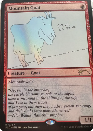 goat mtg cards Token (0/1) by Francisco de Goya y Lucientes Mountainwalk (This creature cant be blocked as long as defending player controls a Mountain.) Top Ten Magic Goats