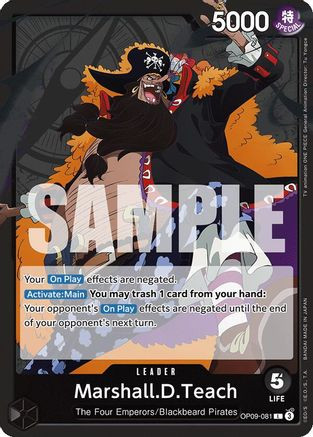 Marshall.D.Teach (081) (OP09-081) Emperors in the New World - Game