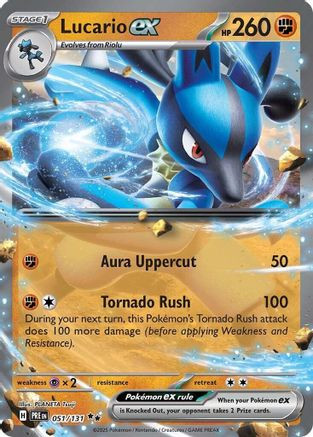 Lucario ex 51 - SV Prismatic Evolutions Holofoil - Game Nerdz
