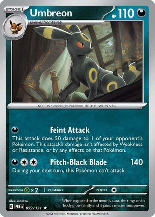 Umbreon 59 - SV Prismatic Evolutions Holofoil - Game Nerdz Umbreon 59 - SV Prismatic Evolutions Holofoil - Game Nerdz