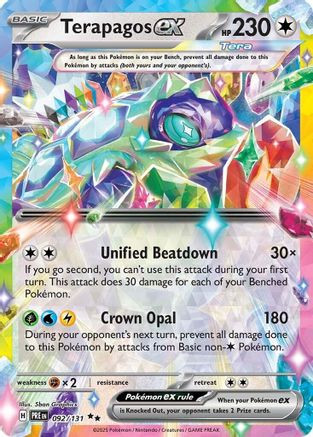Terapagos ex - 092/131 92 - SV Prismatic Evolutions Holofoil - Game Nerdz