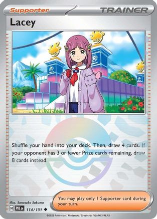pokemon lacey card Lacey - 114/131 (Poke Ball Pattern) 114 - SV Prismatic Evolutions Holofoil