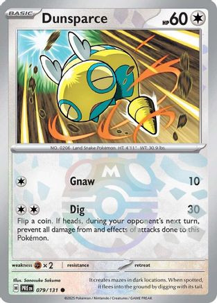Dunsparce (Master Ball Pattern) 79 - SV Prismatic Evolutions Holofoil -  Game Nerdz