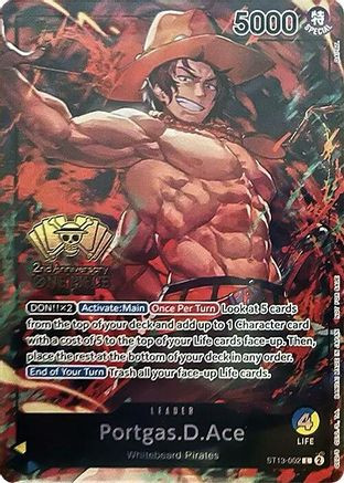 【BGS10 ゴールド】エース 2周年 2th 2nd anniversary Portgas.D.Ace (2nd Anniversary Tournament) (ST13-002) One