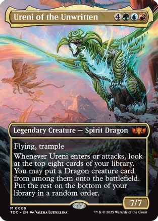 Ureni of the Unwritten (Borderless) (TDC-009) - Commander: Tarkir:  Dragonstorm Foil - Game Nerdz