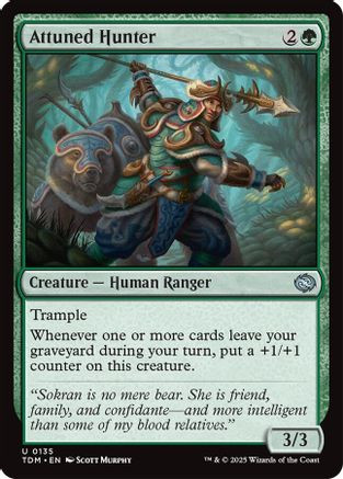 Attuned Hunter (TDM-135) - Tarkir: Dragonstorm - Game Nerdz Attuned Hunter (TDM-135) - Tarkir: Dragonstorm - Game Nerdz