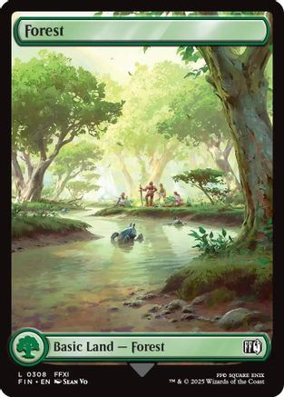 final fantasy mtg full art lands 20x Magic The Gathering FOIL - Forest (0308) (FIN-308) - FINAL