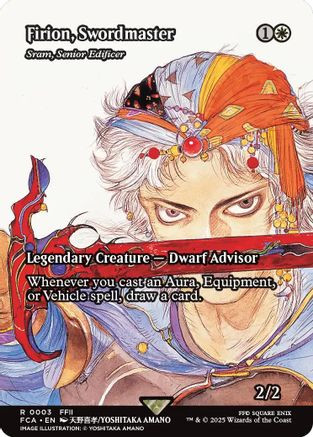 Firion, Swordmaster - Sram, Senior Edificer (Showcase) (FCA-003) - FINAL FANTASY: Through the Ages Foil - Game Nerdz Firion, Swordmaster - Sram, Senior Edificer (Showcase) (FCA-003) - FINAL FANTASY: Through the Ages Foil - Game Nerdz