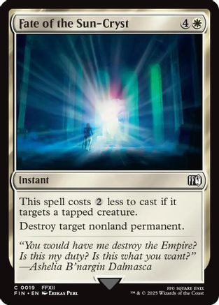mtg crystal final fantasy To the Tower If one or more +1/+1 counters would be put on a creature you control 4x The Crystal's Chosen MTG