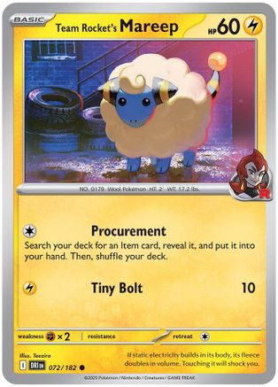 Team Rocket's Mareep 72 - SV10 Destined Rivals - Game Nerdz