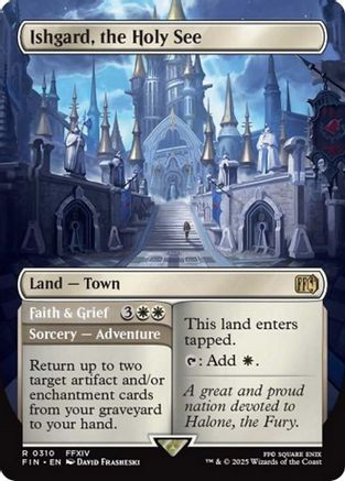 Magic the Gathering Final Fantasy Rare Ishgard, the Holy See // Faith & Grief #310 [Alternate Art]