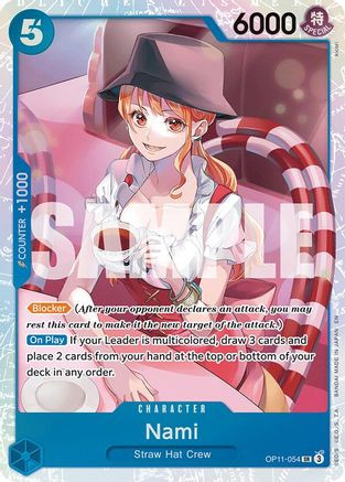 Nami (054) (OP11-054) A Fist of Divine Speed Foil - Game Nerdz