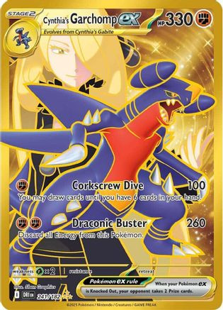Cynthia's Garchomp ex - 241/182 241 - SV10 Destined Rivals Holofoil (LP) -  Game Nerdz