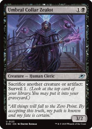 MtG Edge of Eternities Uncommon Umbral Collar Zealot #123