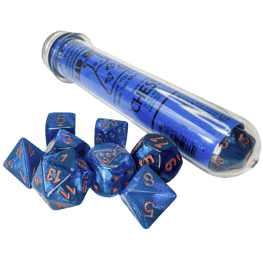 Chessex Dice: Lab Dice 9 Borealis - Polyhedral Midnight/Copper (7