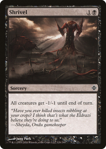 Shrivel (ROE-126) - Rise of the Eldrazi Foil - Game Nerdz