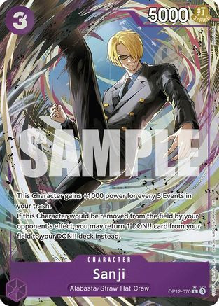 Sanji (070) (Alternate Art) (OP12-070) Legacy of the Master Foil