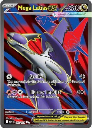 Mega Latias ex - 163/132 163 - ME01 Mega Evolution Holofoil - Game Nerdz Mega Latias ex - 163/132 163 - ME01 Mega Evolution Holofoil - Game Nerdz