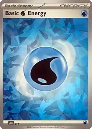 Basic Water Energy (Cracked Ice Holo) 11 - SVE Scarlet Violet Energies  Holofoil - Game Nerdz