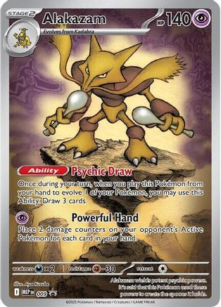 Alakazam - 009 9 - ME Mega Evolution Promo Holofoil - Game Nerdz