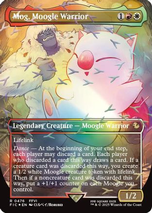 Mog, Moogle Warrior (Borderless) (Chocobo Track Foil) (FIC-476