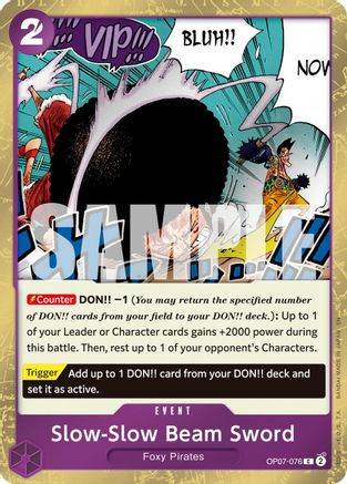 Slow-Slow Beam Sword (Pirate Foil) (OP07-076) Premium Booster -The