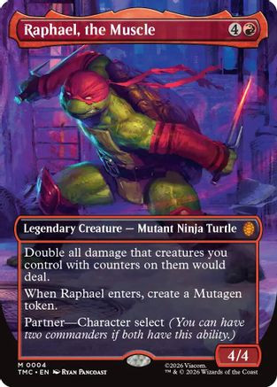 Raphael, the Muscle (Borderless) (TMT-004) - Teenage Mutant Ninja