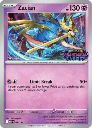 Zacian (Prerelease) 15 - ME Mega Evolution Promo Holofoil - Game Nerdz