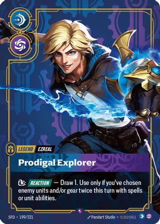 Ezreal - Prodigal Explorer (199/221) - Spiritforged Foil - Game Nerdz
