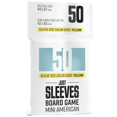 44x67 card sleeves Gamegenic Sleeves: Just - Board Game Mini American (50) 44 x 67 card sleeves