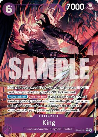 King (Alternate Art) (EB04-031) The Azure Sea's Seven Foil - Game