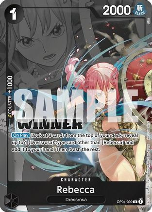 Rebecca (Winner Pack 2025 Vol. 2) (OP04-092) One Piece Promotion