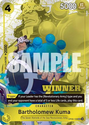 Bartholomew Kuma (Winner Pack 2025 Vol. 4) (OP09-108) One Piece