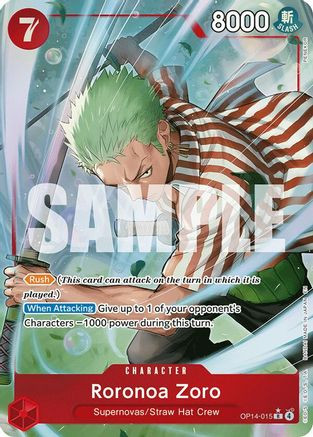 Roronoa Zoro - OP14-015 (Alternate Art) (OP14-015) The Azure Sea's