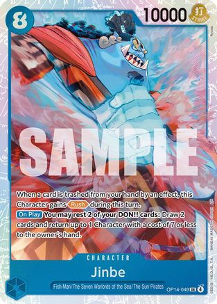Jinbe OP14-049 Super Rare The Azure Sea's Seven NM/M Jinbe OP14-049 Super Rare The Azure Sea's Seven NM/M