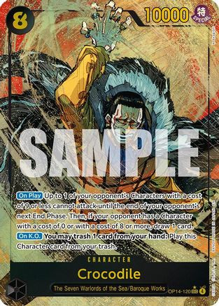 Crocodile - OP14-120 (Alternate Art) (OP14-120) The Azure Sea's