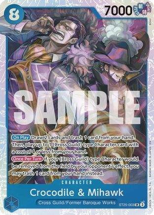 Crocodile & Mihawk (ST25-003) Starter Deck 25: BLUE Buggy Foil