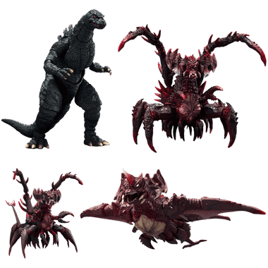 Godzilla vs Destoroyah: Godzilla Jr. & Destoroyah Evolution Set TAMASHII NATIONS S.H.MonsterArts Figures、Bandai Hobby、kayou