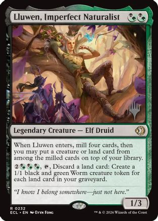 Lluwen, Imperfect Naturalist (PPECL-232) - Promo Pack: Lorwyn Eclipsed、Wizards of the Coast、kayou