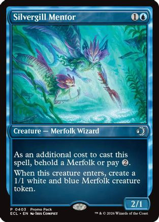 Silvergill Mentor (PPECL-403) - Promo Pack: Lorwyn Eclipsed Foil、Wizards of the Coast、kayou