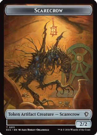 Scarecrow // Treasure Double-Sided Token (ECC-11 // 10) - Commander: Lorwyn Eclipsed、Wizards of the Coast、kayou