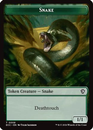Snake // Scarecrow Double-Sided Token (ECC-8 // 11) - Commander: Lorwyn Eclipsed、Wizards of the Coast、kayou