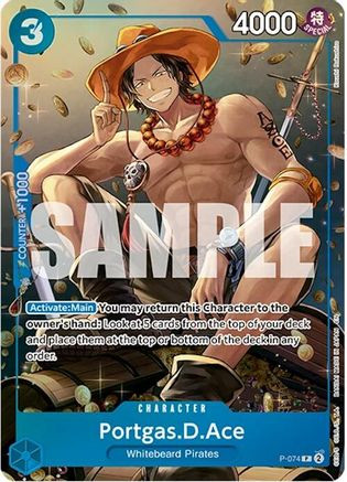 Portgas.D.Ace (Tin Pack Set Vol. 2) (P-074) One Piece Promotion