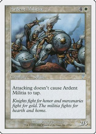 Ardent Militia (7ED-002) - 7th Edition Foil、Wizards of the Coast、kayou