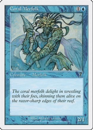 Coral Merfolk (7ED-066) - 7th Edition、Wizards of the Coast、kayou